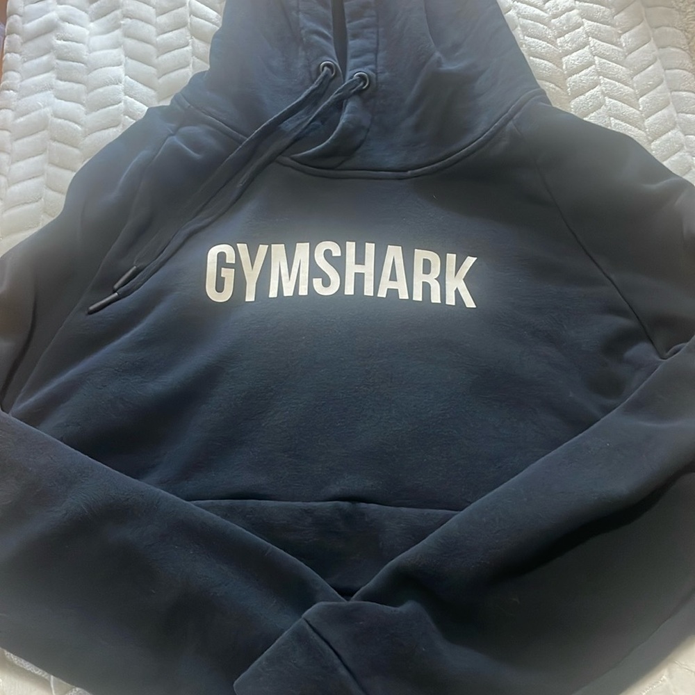 Black crop top sweater Gymshark